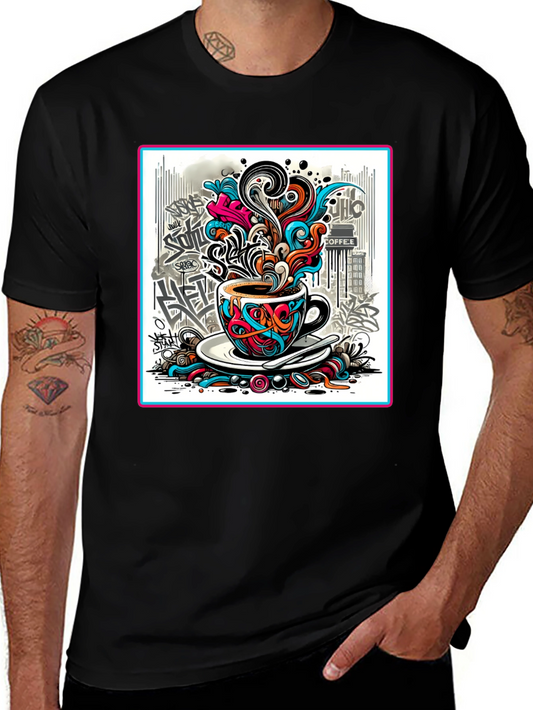 Artistic Coffee Graffiti Tee