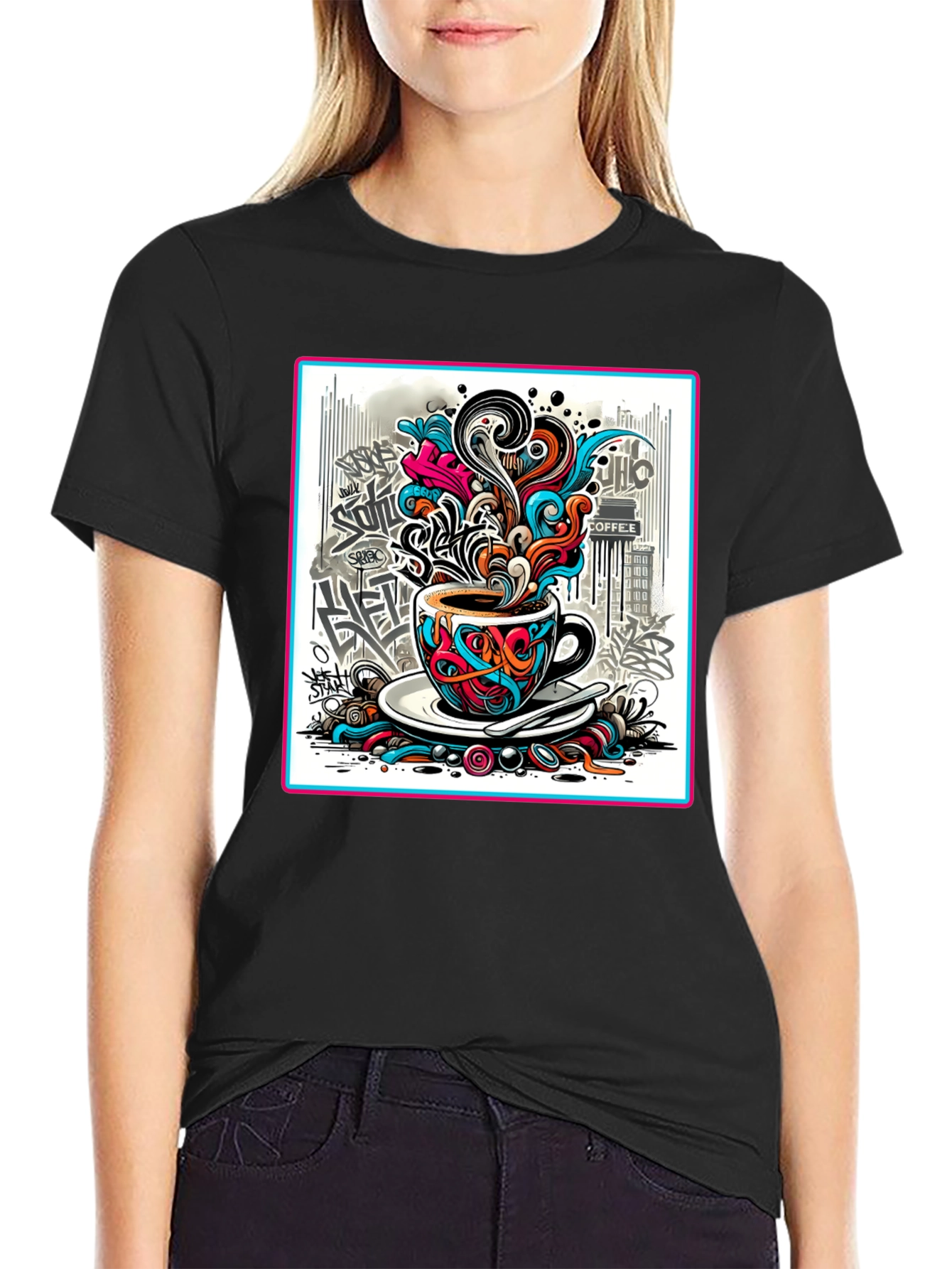 Artistic Coffee Graffiti Tee