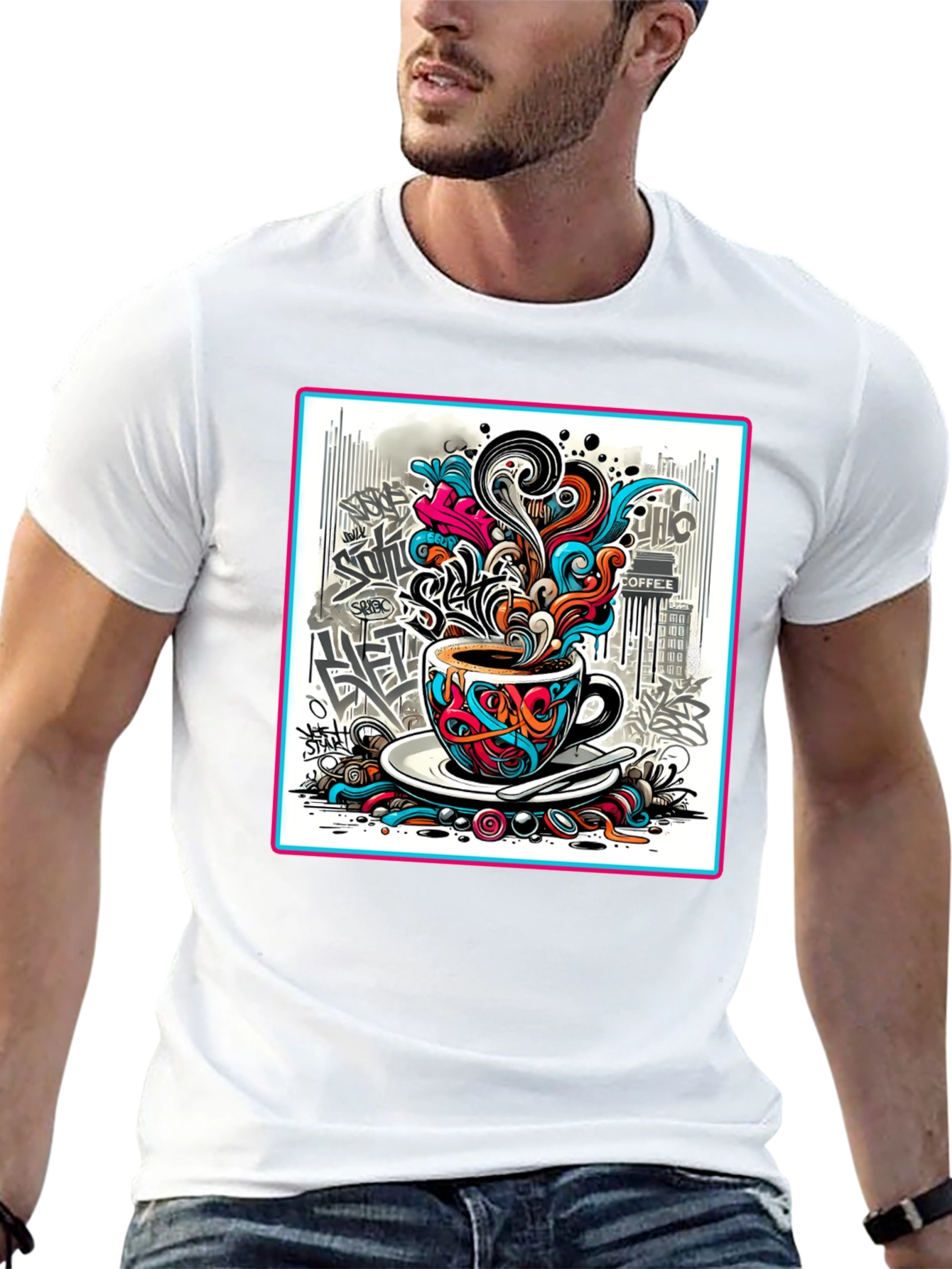 Artistic Coffee Graffiti Tee