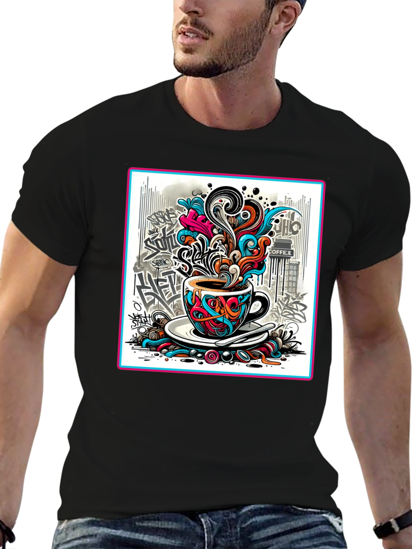 Artistic Coffee Graffiti Tee
