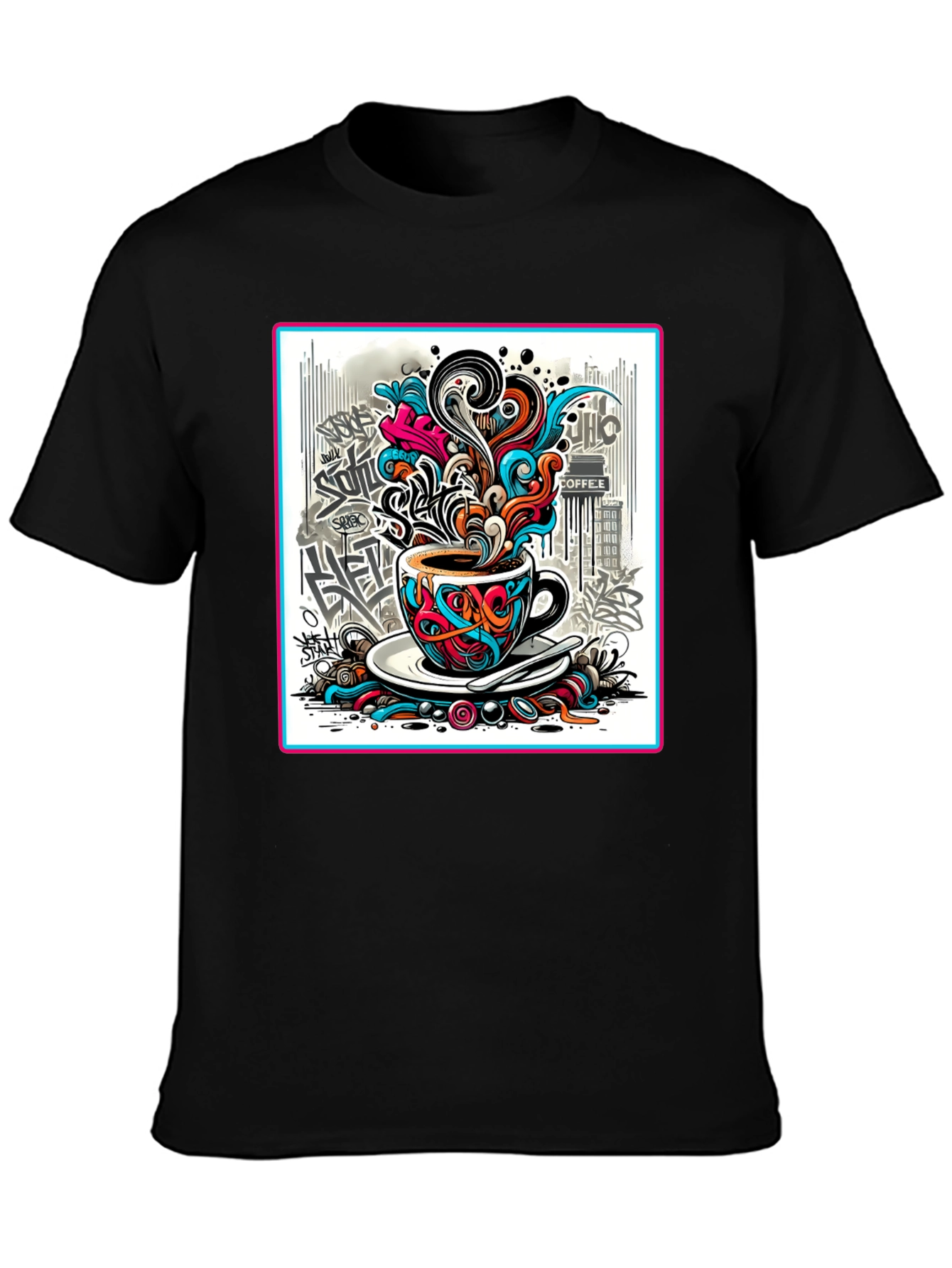 Artistic Coffee Graffiti Tee