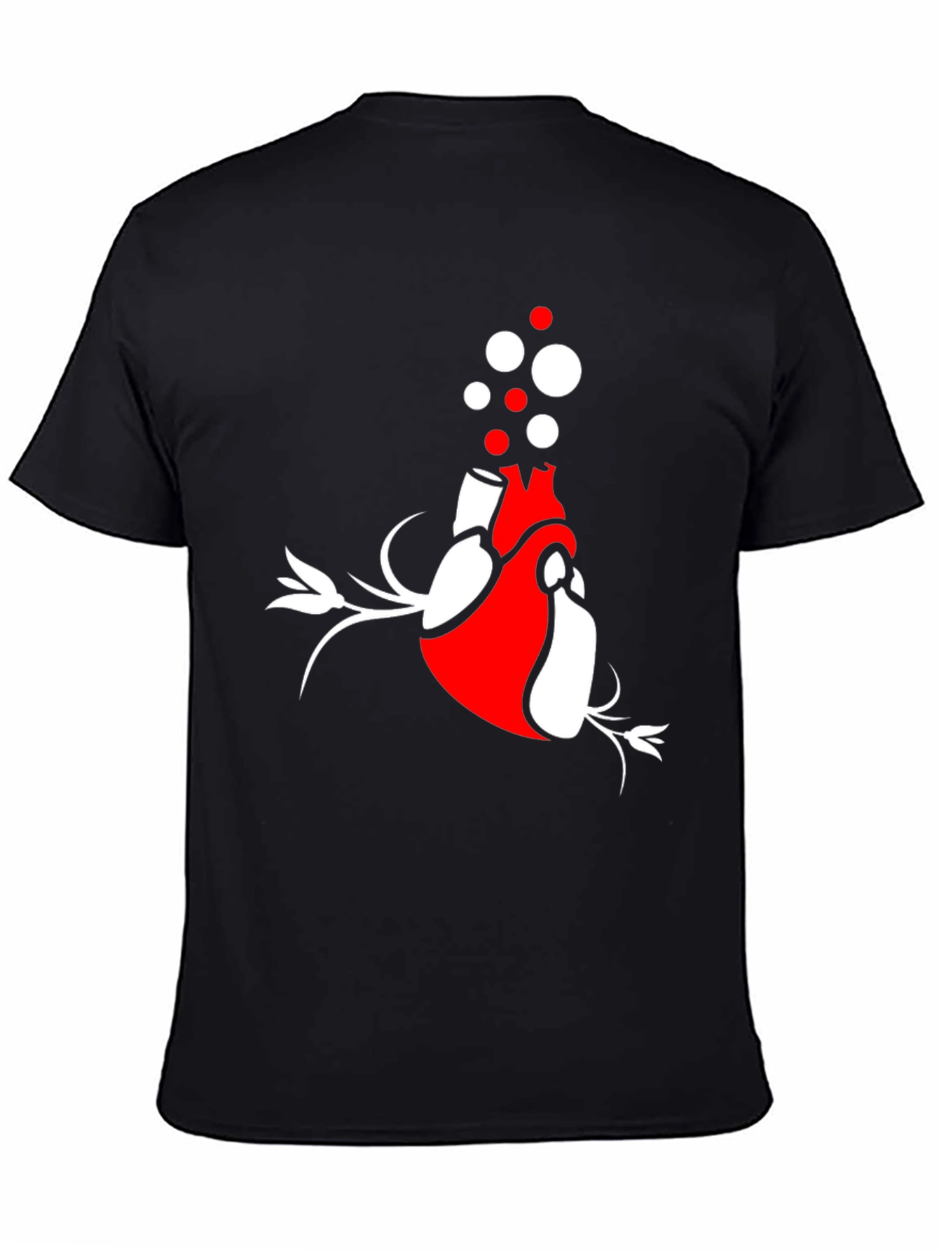 Anatomical Heart Graphic Tee - Artistic Black T-Shirt