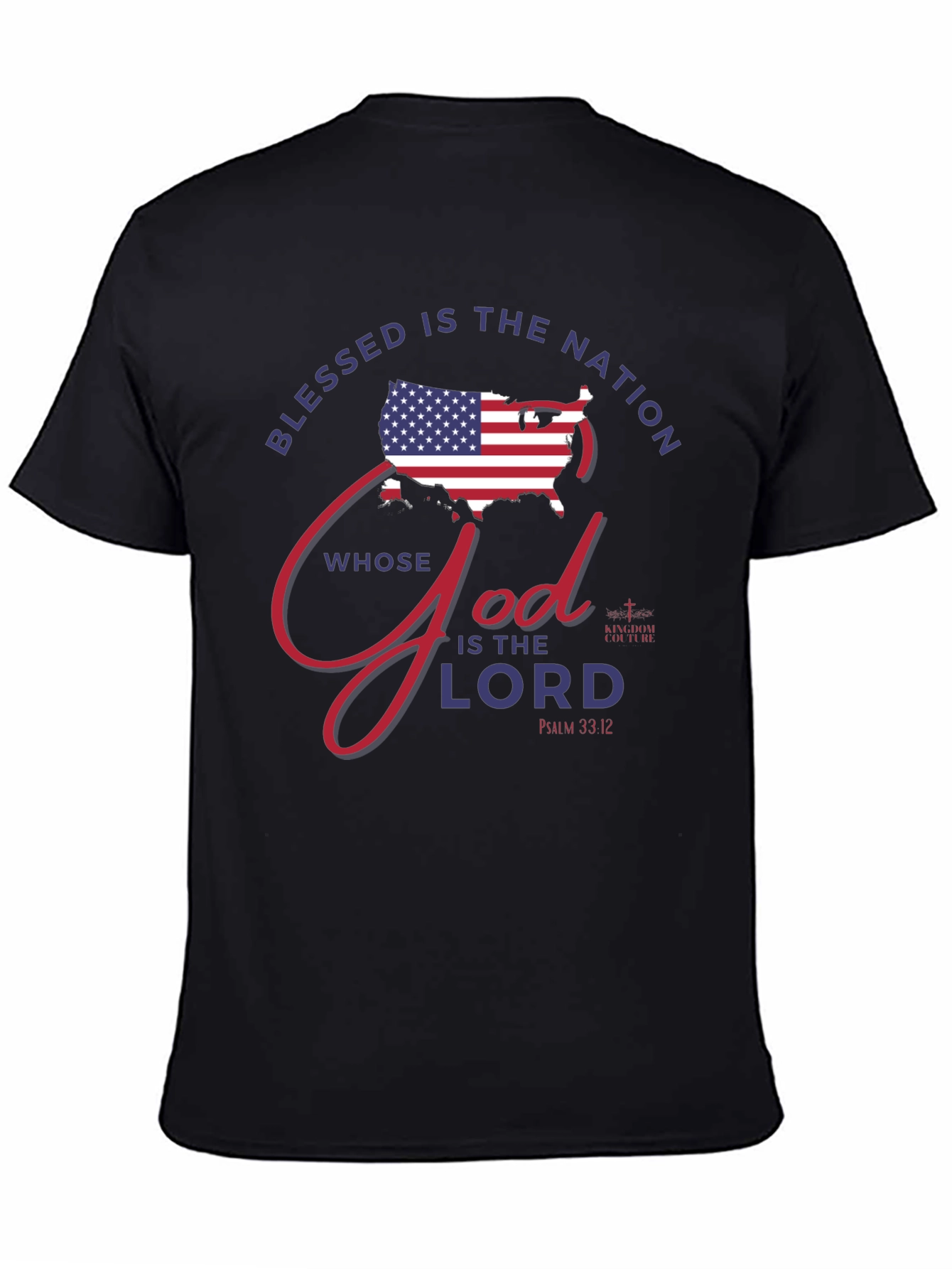 Blessed is the Nation USA Flag Graphic Tee