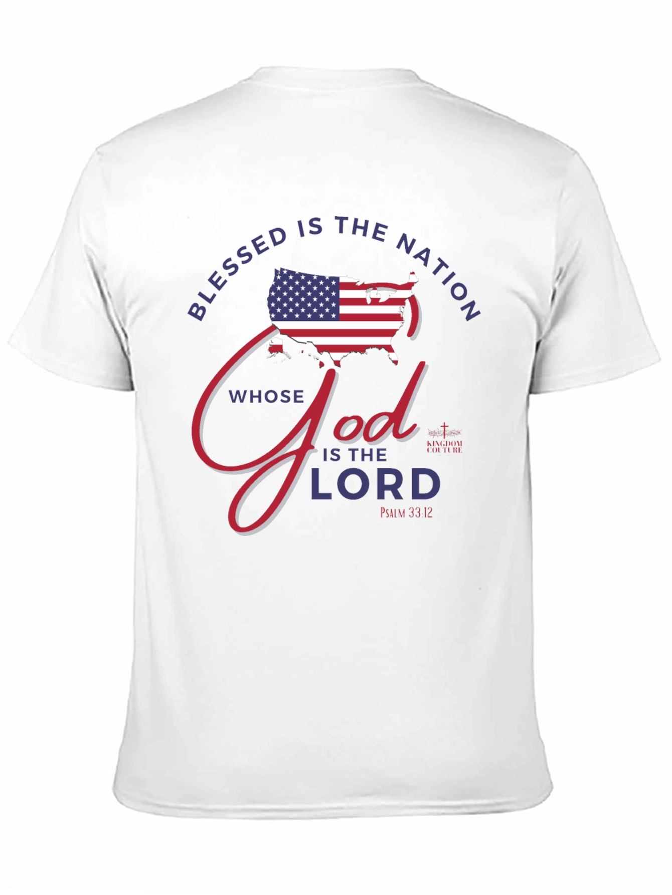 Blessed is the Nation USA Flag Graphic Tee
