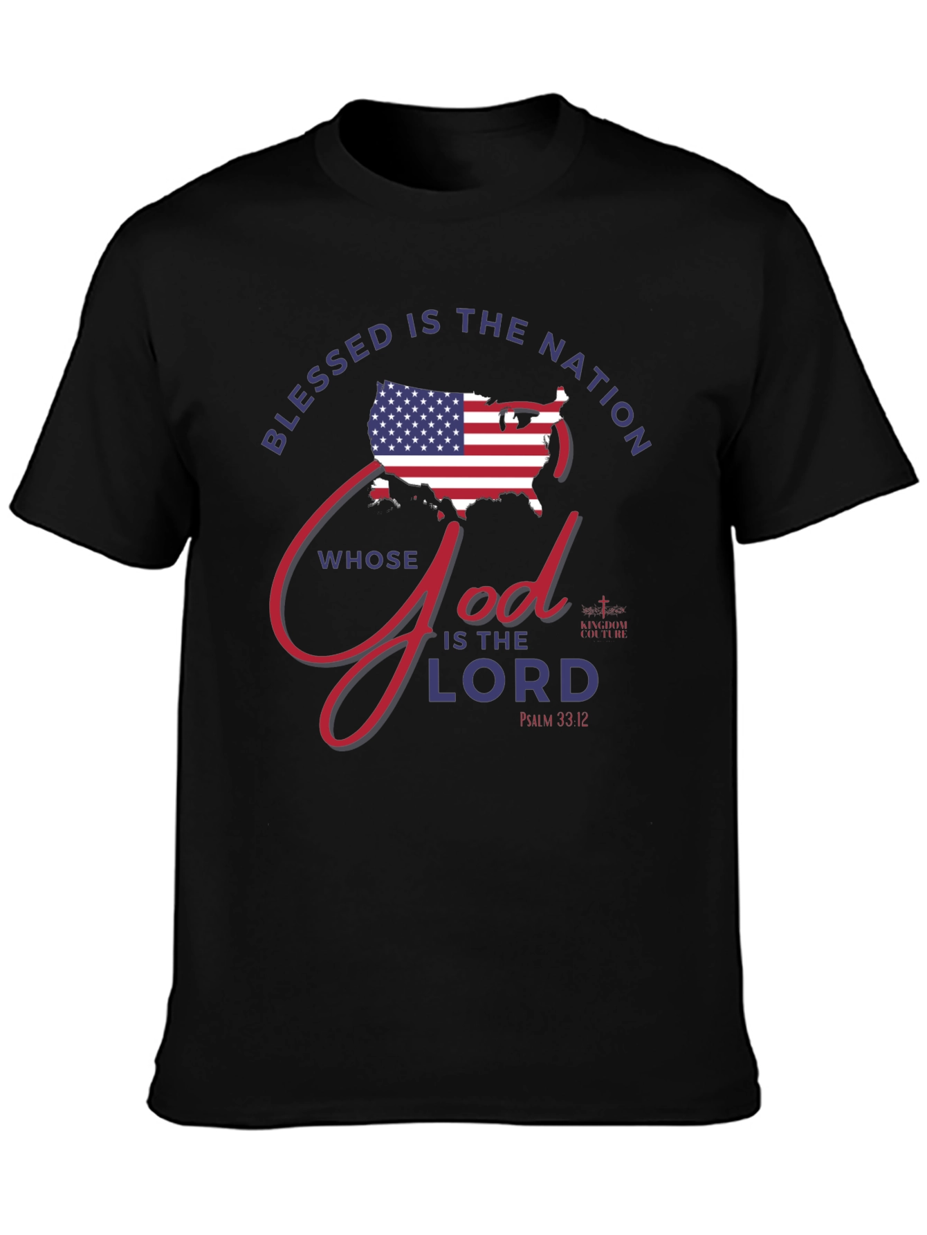Blessed is the Nation USA Flag Graphic Tee