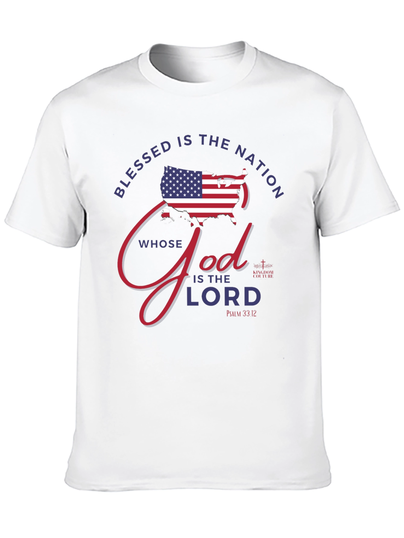 Blessed is the Nation USA Flag Graphic Tee