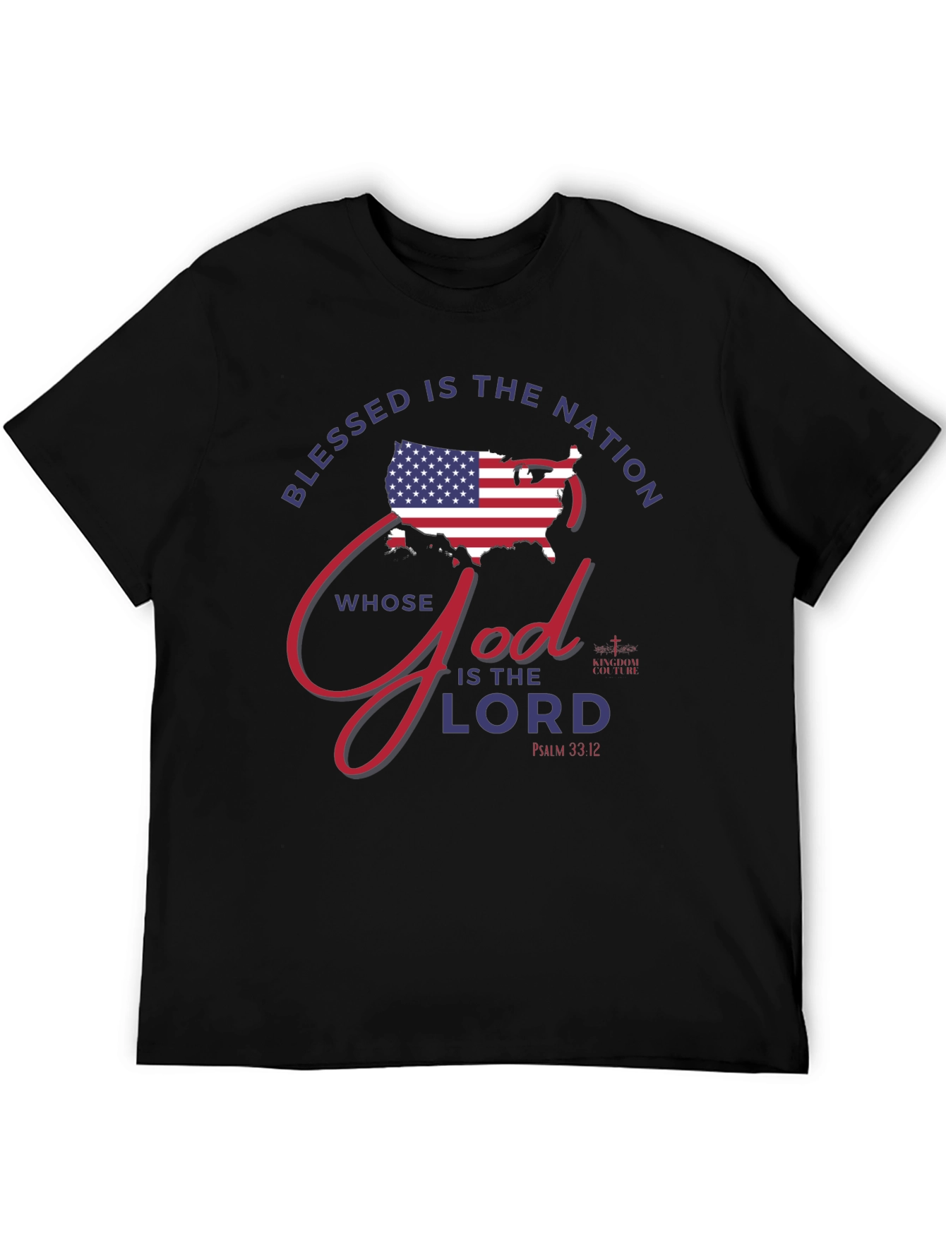 Blessed is the Nation USA Flag Graphic Tee