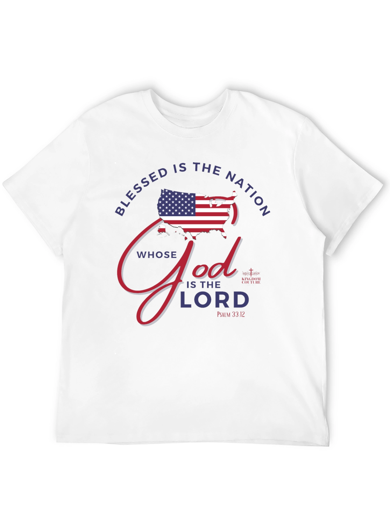 Blessed is the Nation USA Flag Graphic Tee