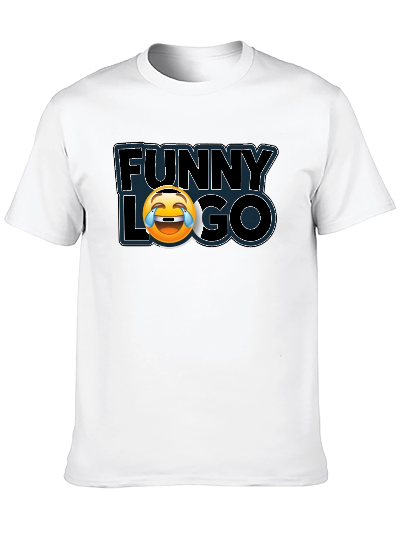Funny Logo Graphic Black T-Shirt