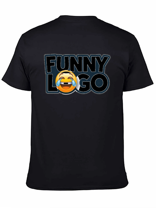 Funny Logo Graphic Black T-Shirt