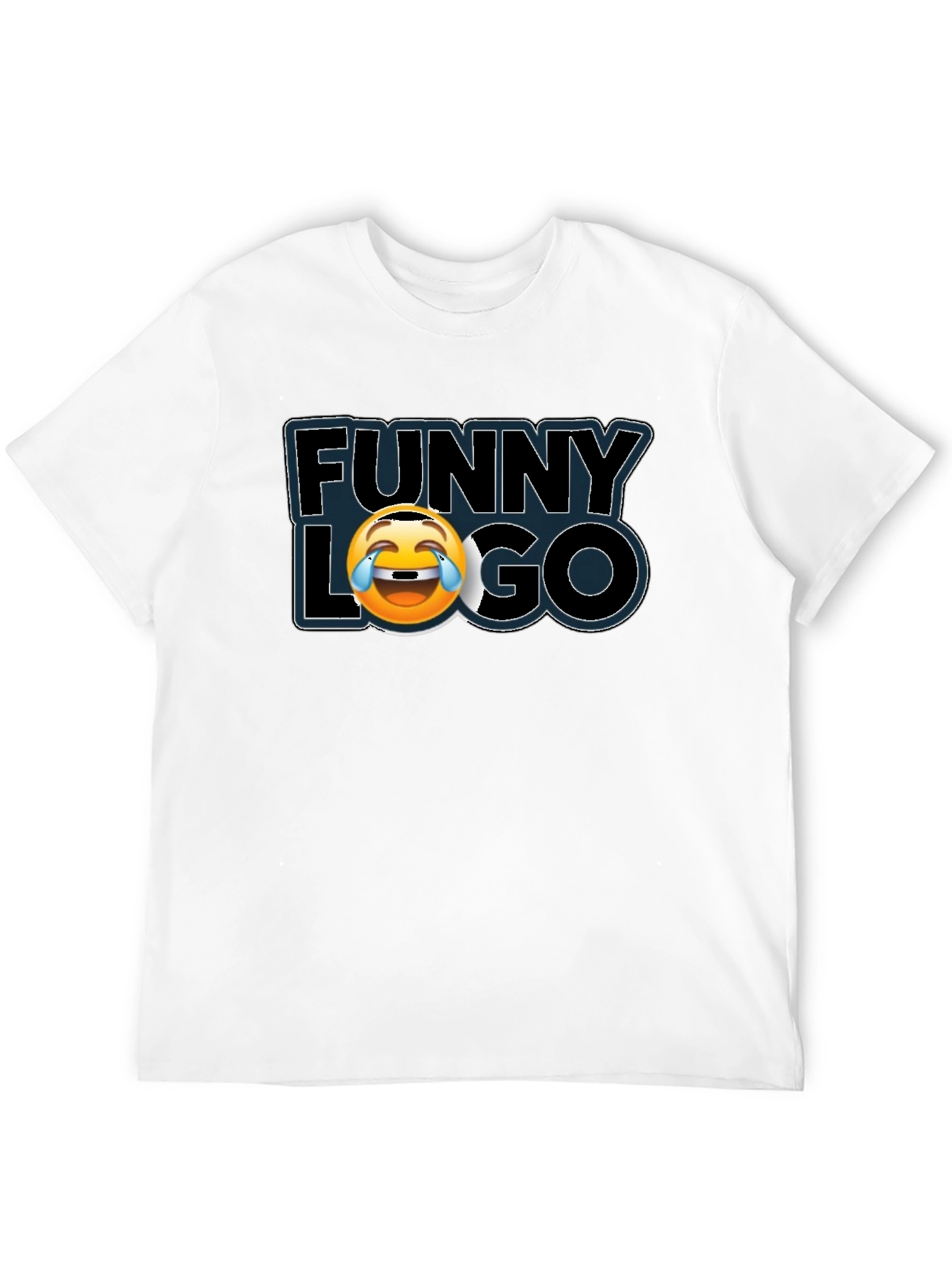 Funny Logo Graphic Black T-Shirt