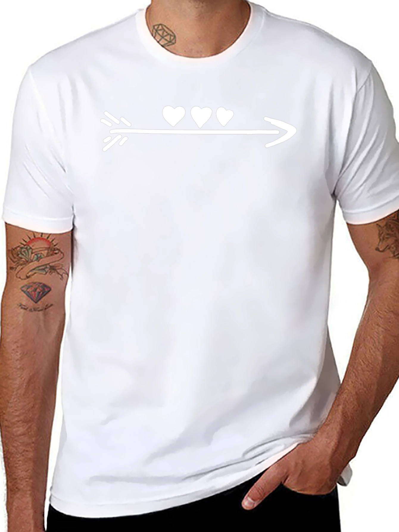 Heart Arrow T-Shirt - Love Valentines Day