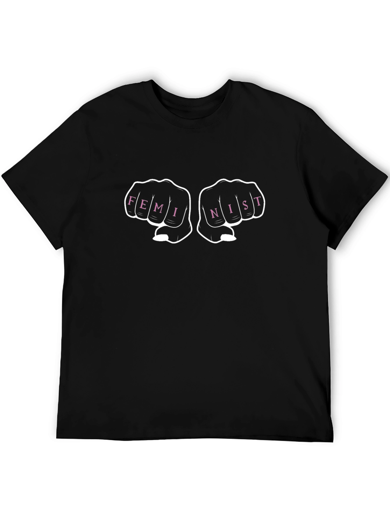 Feminist Fist Bump T-Shirt - Black