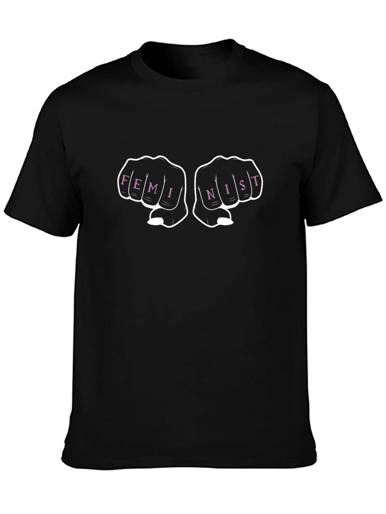 Feminist Fist Bump T-Shirt - Black