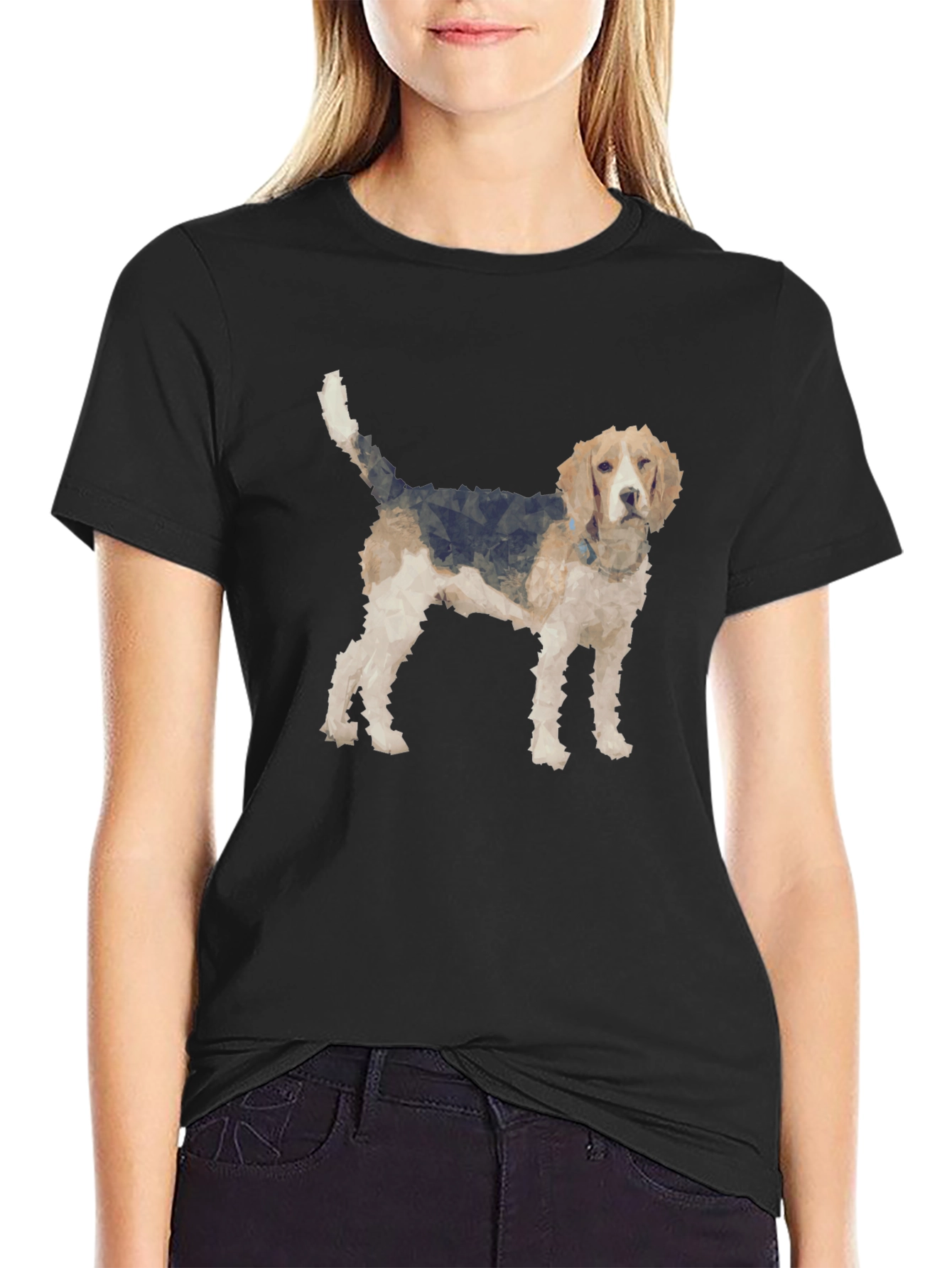 Geometric Beagle Dog Graphic T-Shirt
