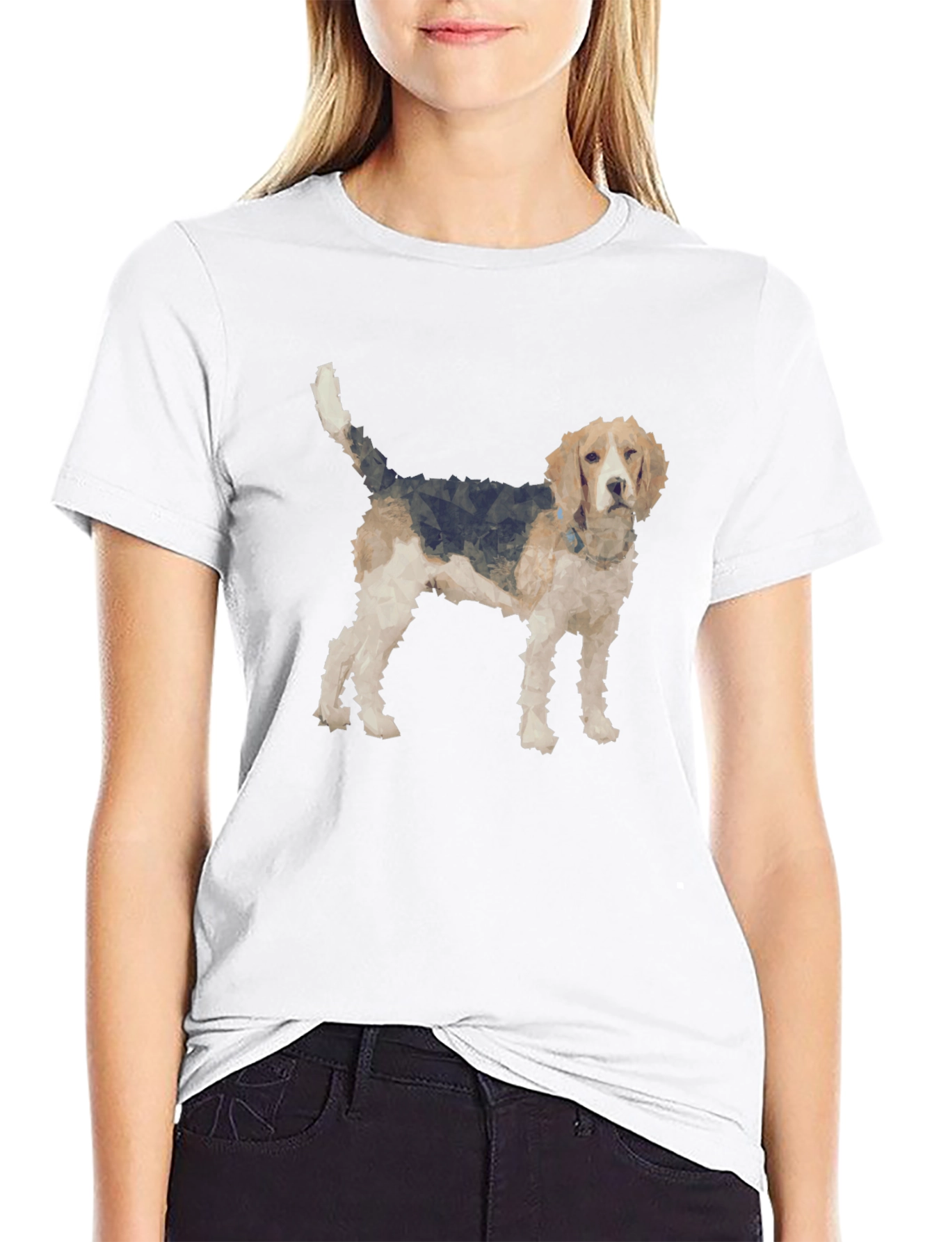 Geometric Beagle Dog Graphic T-Shirt