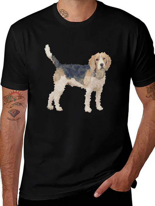 Geometric Beagle Dog Graphic T-Shirt
