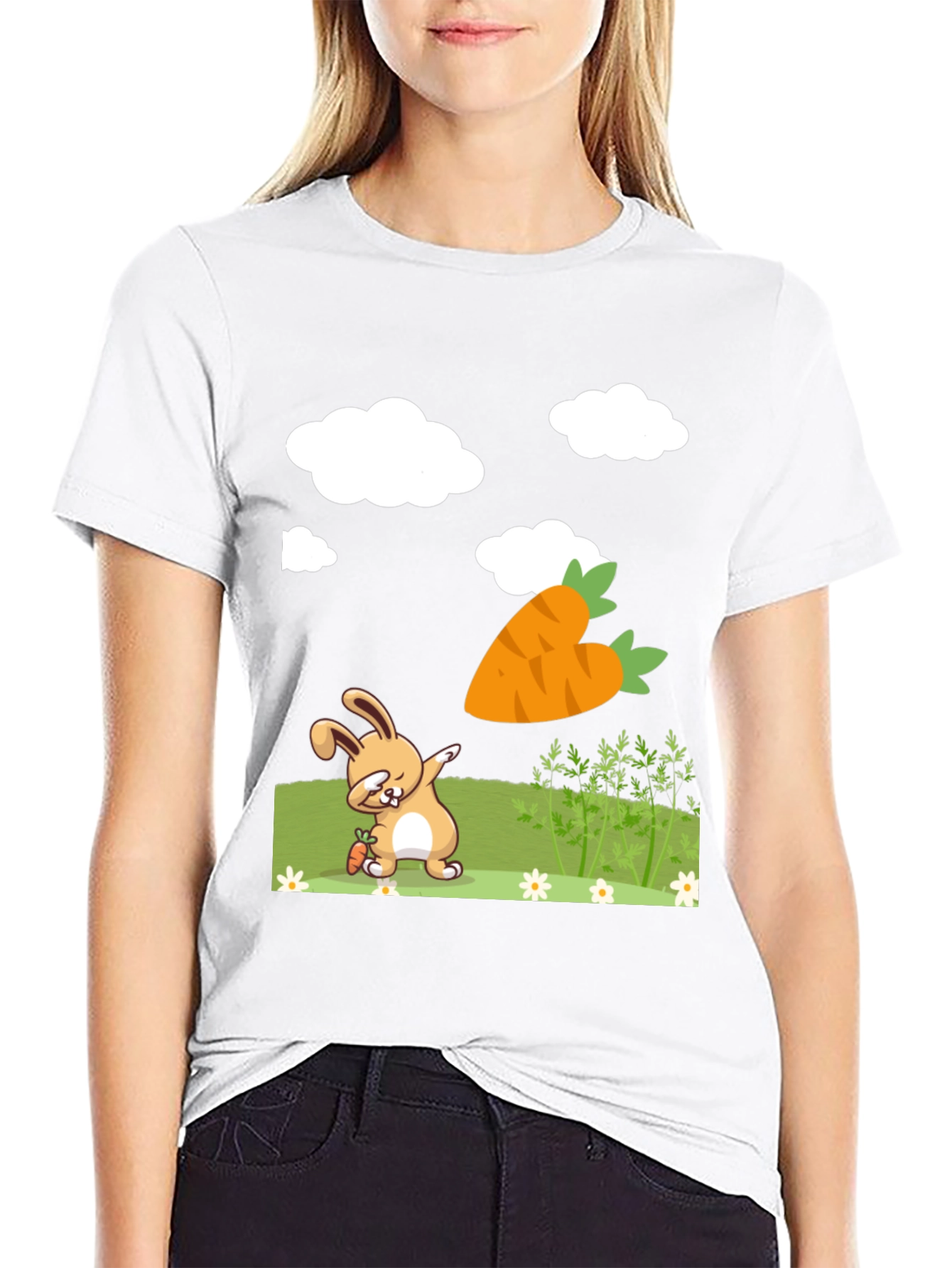 Dabbing Easter Bunny Carrot Shirt