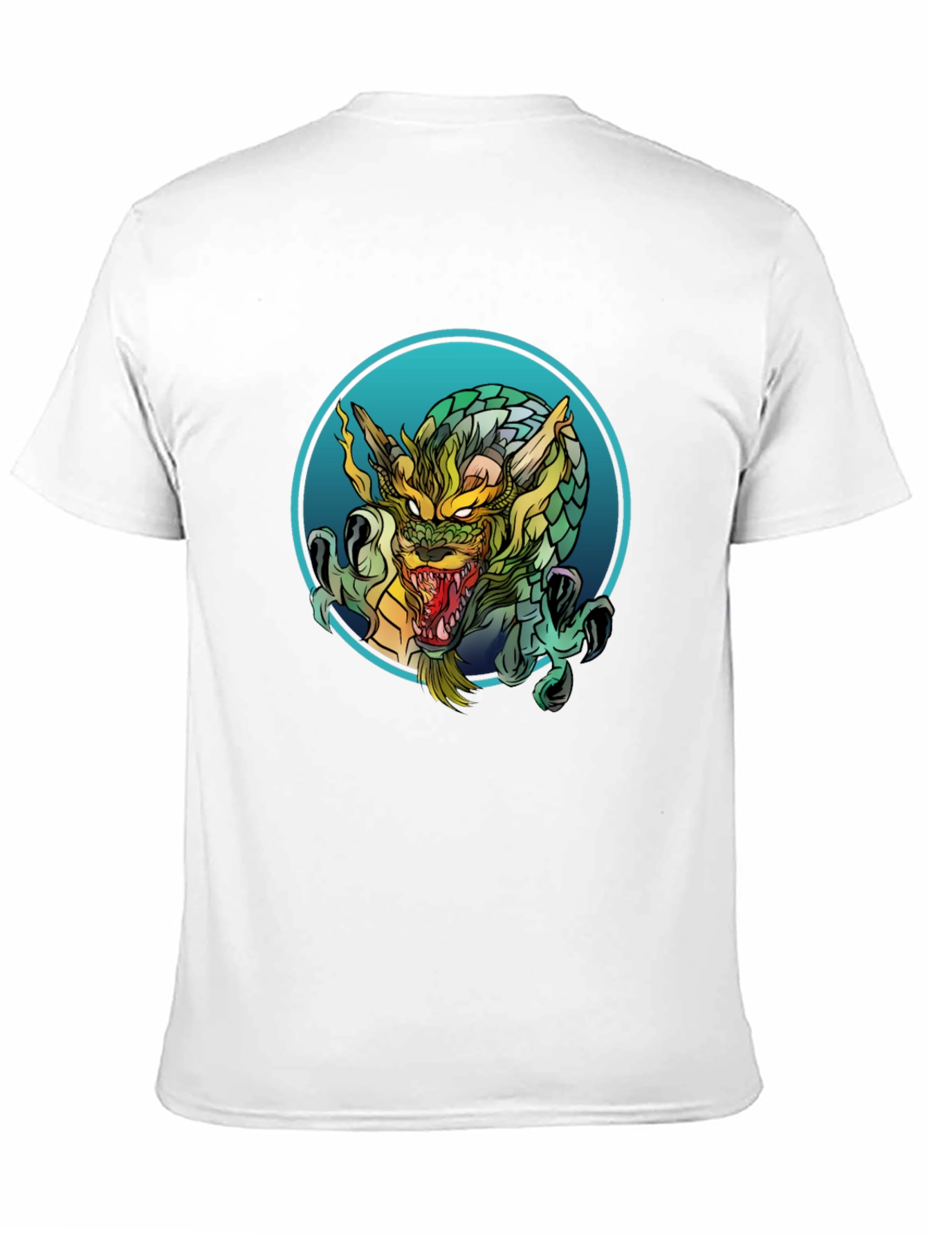 Dragon Graphic Print Black T-Shirt