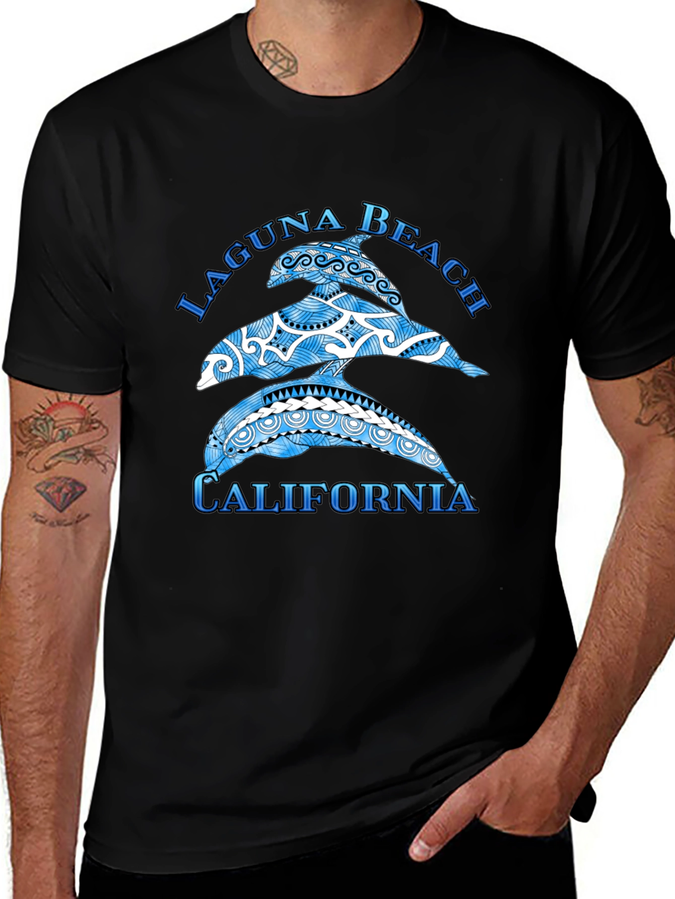 Laguna Beach California Dolphin Graphic Tee