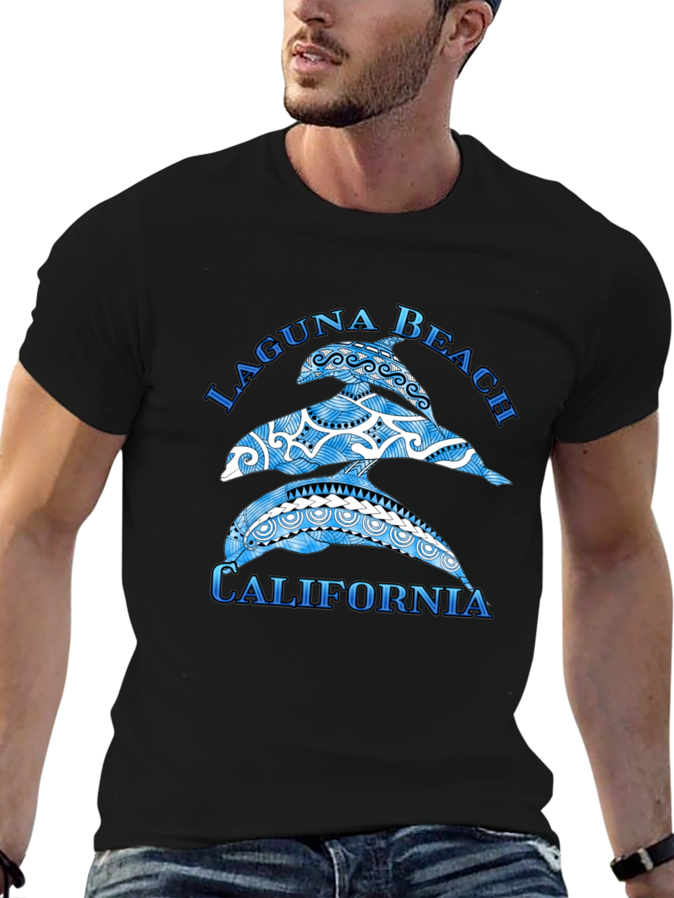 Laguna Beach California Dolphin Graphic Tee