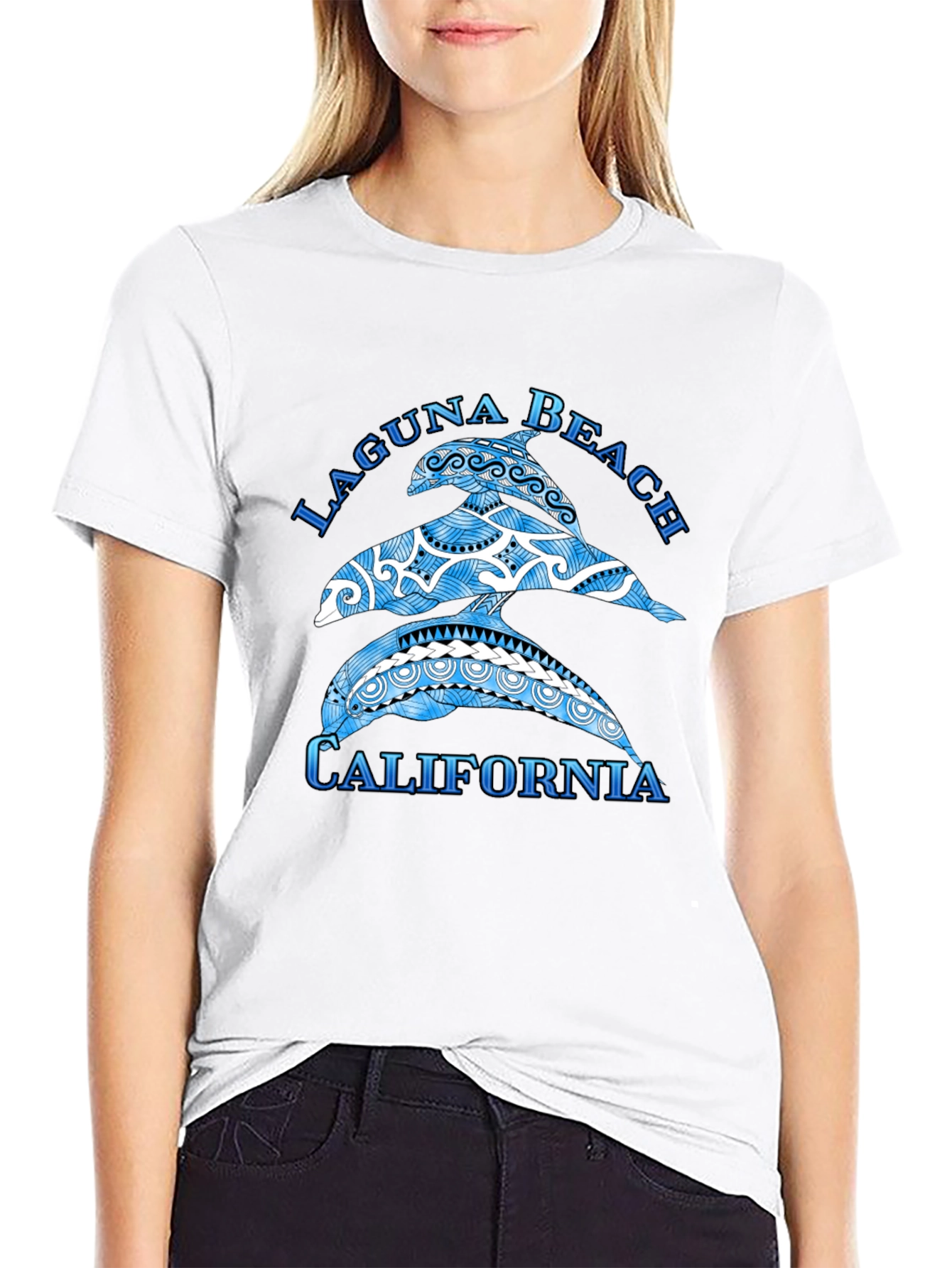 Laguna Beach California Dolphin Graphic Tee