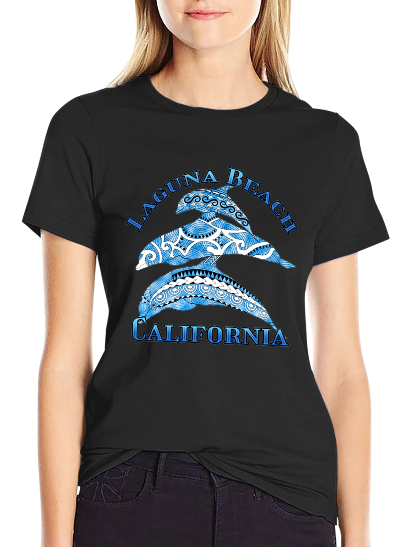 Laguna Beach California Dolphin Graphic Tee