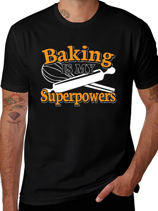 Baking Superpower T-Shirt - Black Cotton