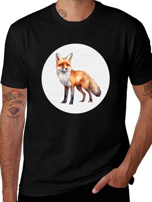 Fox Graphic Tee - Stylish Animal Print T-Shirt