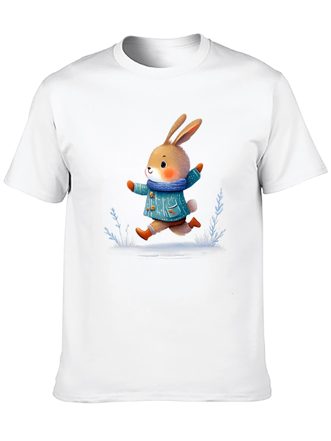 Cute Bunny T-Shirt: Whimsical Winter Style