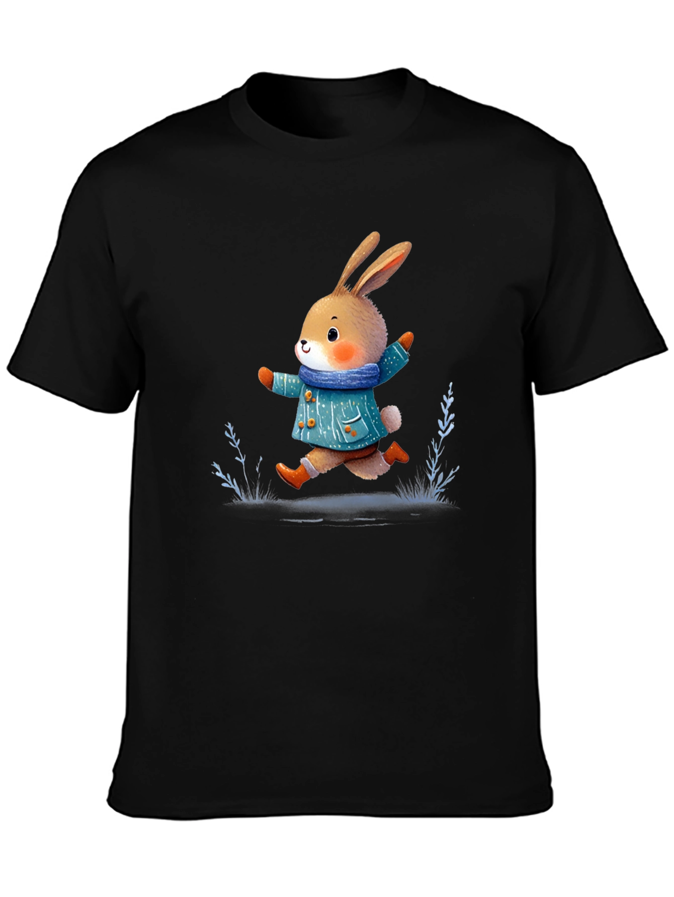 Cute Bunny T-Shirt: Whimsical Winter Style