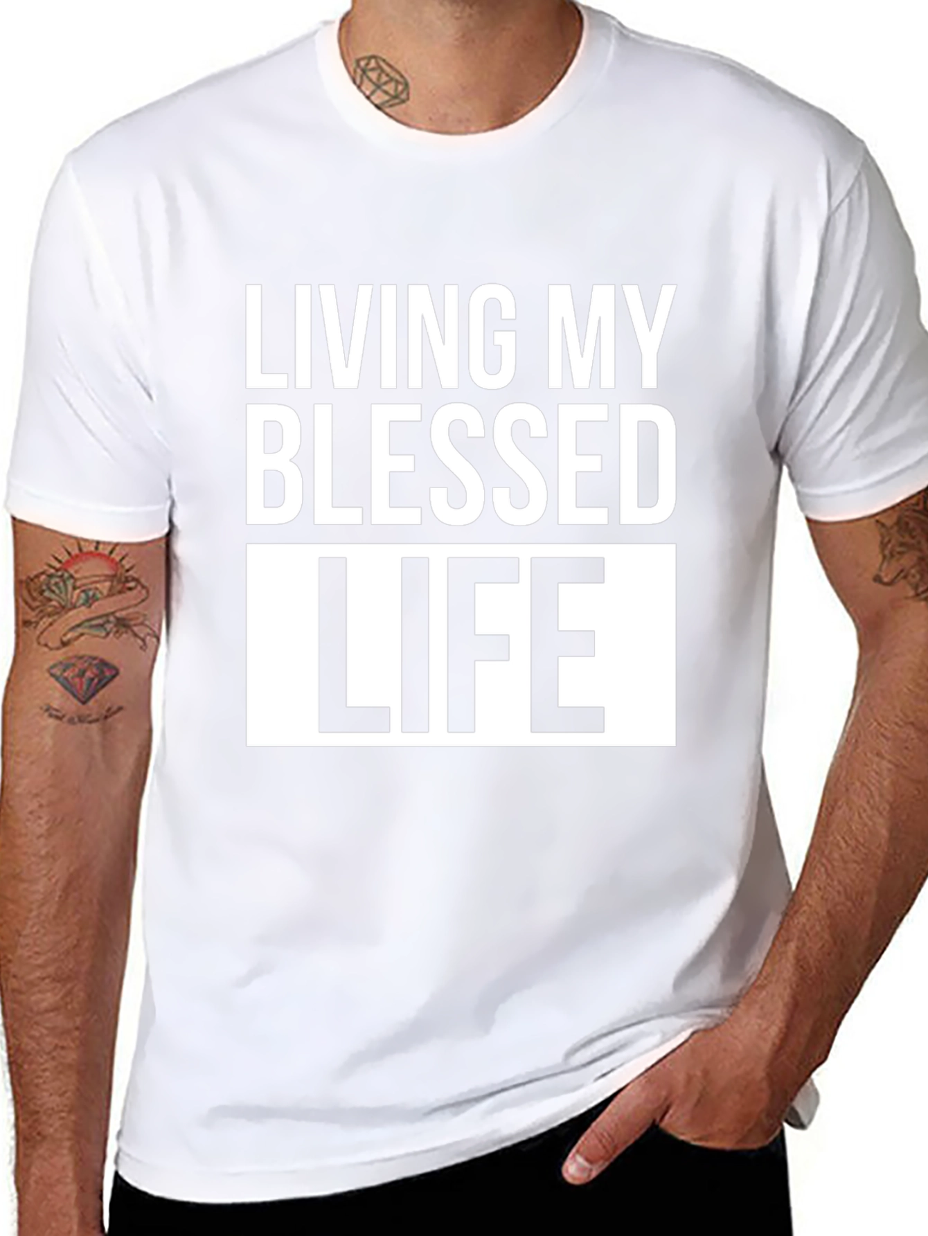Living My Blessed Life T-Shirt - Black
