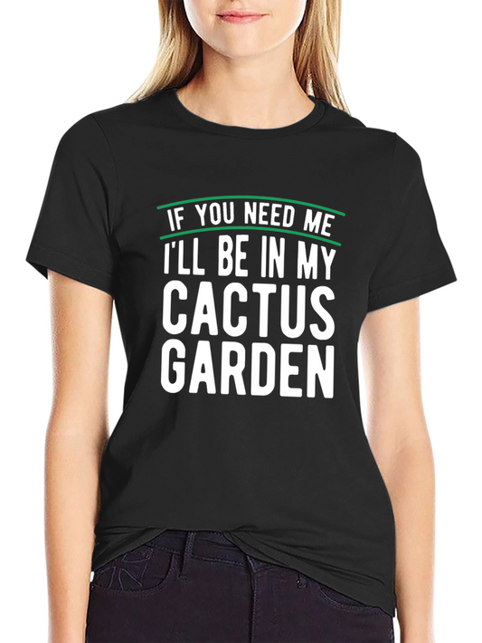 Cactus Garden Graphic T-Shirt Mens Black Tee