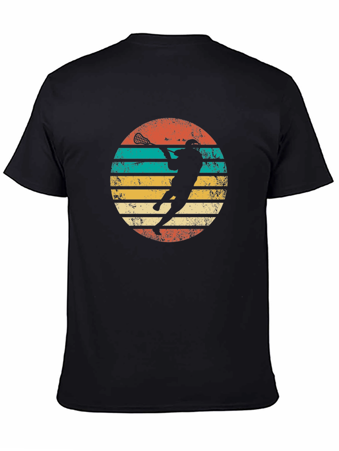 Retro Lacrosse Sunset Graphic Tee