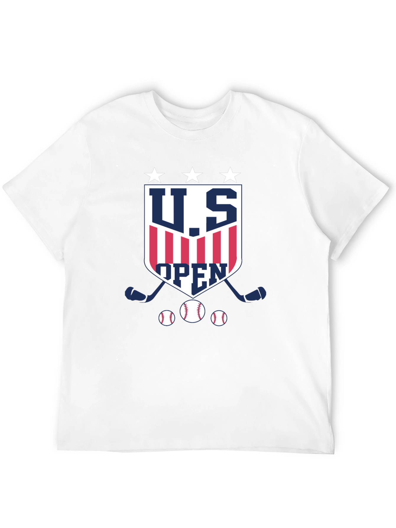 U.S. Open Baseball & Hockey Black T-Shirt