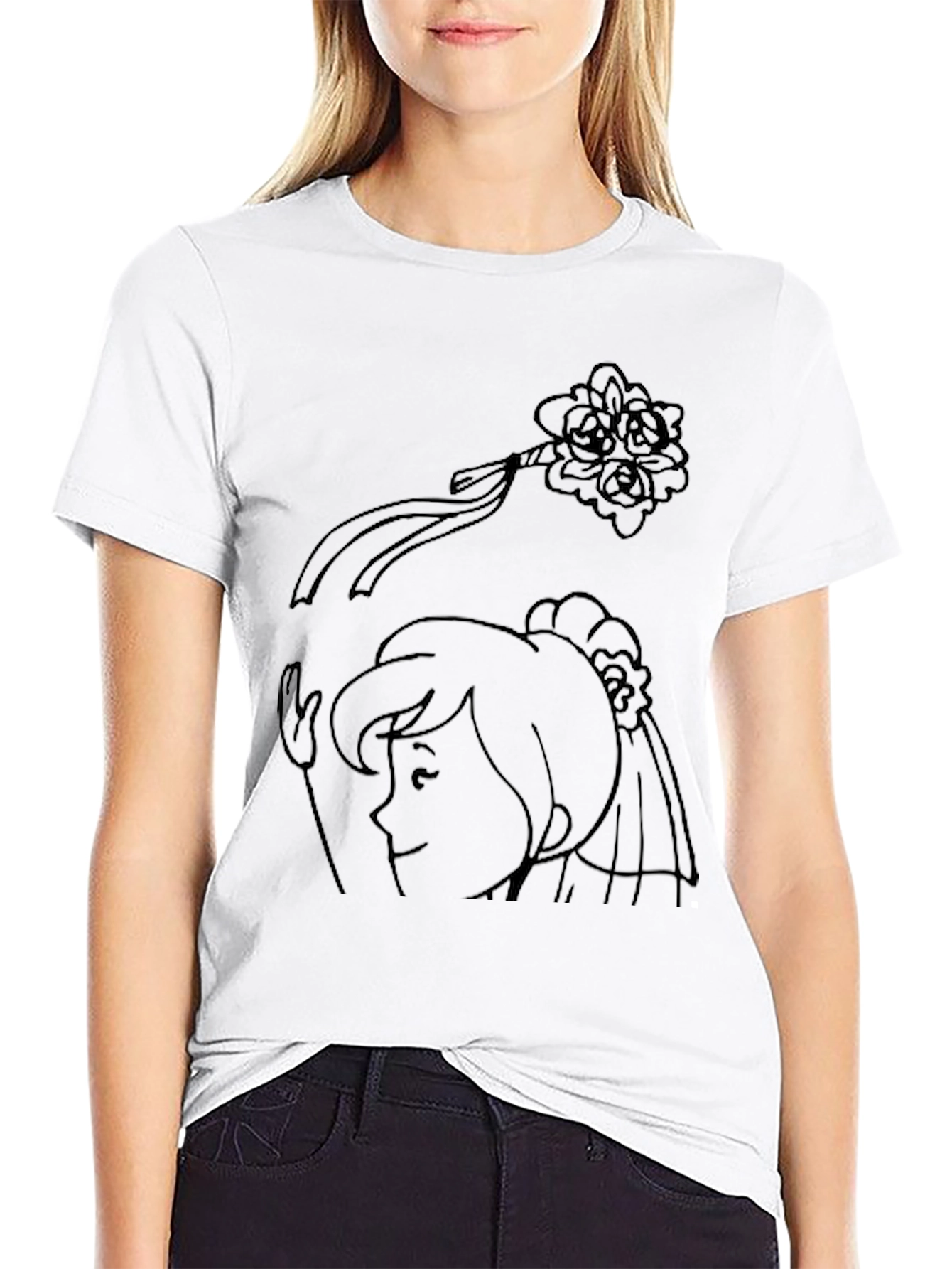 Whimsical Womans Portrait T-Shirt