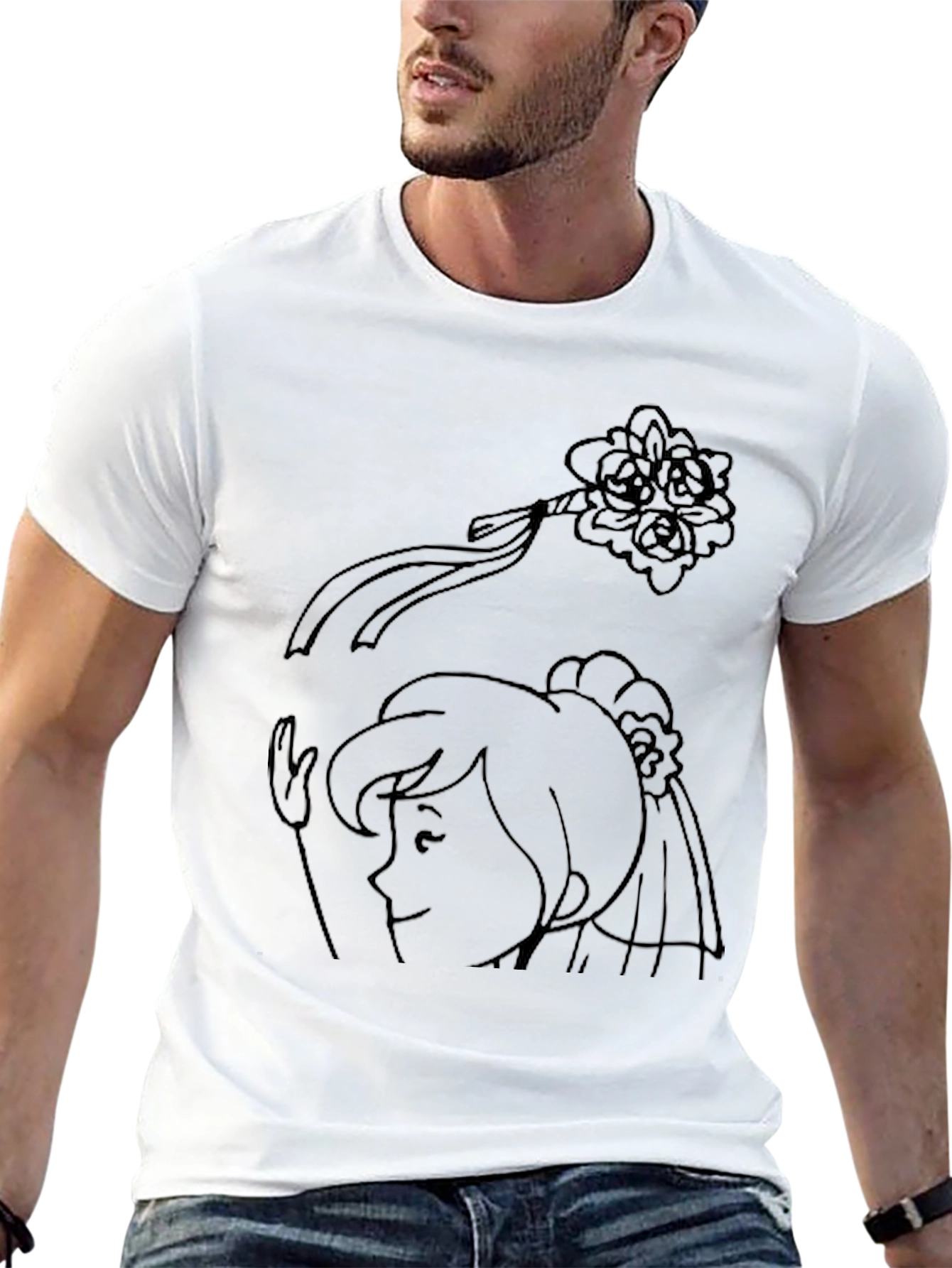 Whimsical Womans Portrait T-Shirt