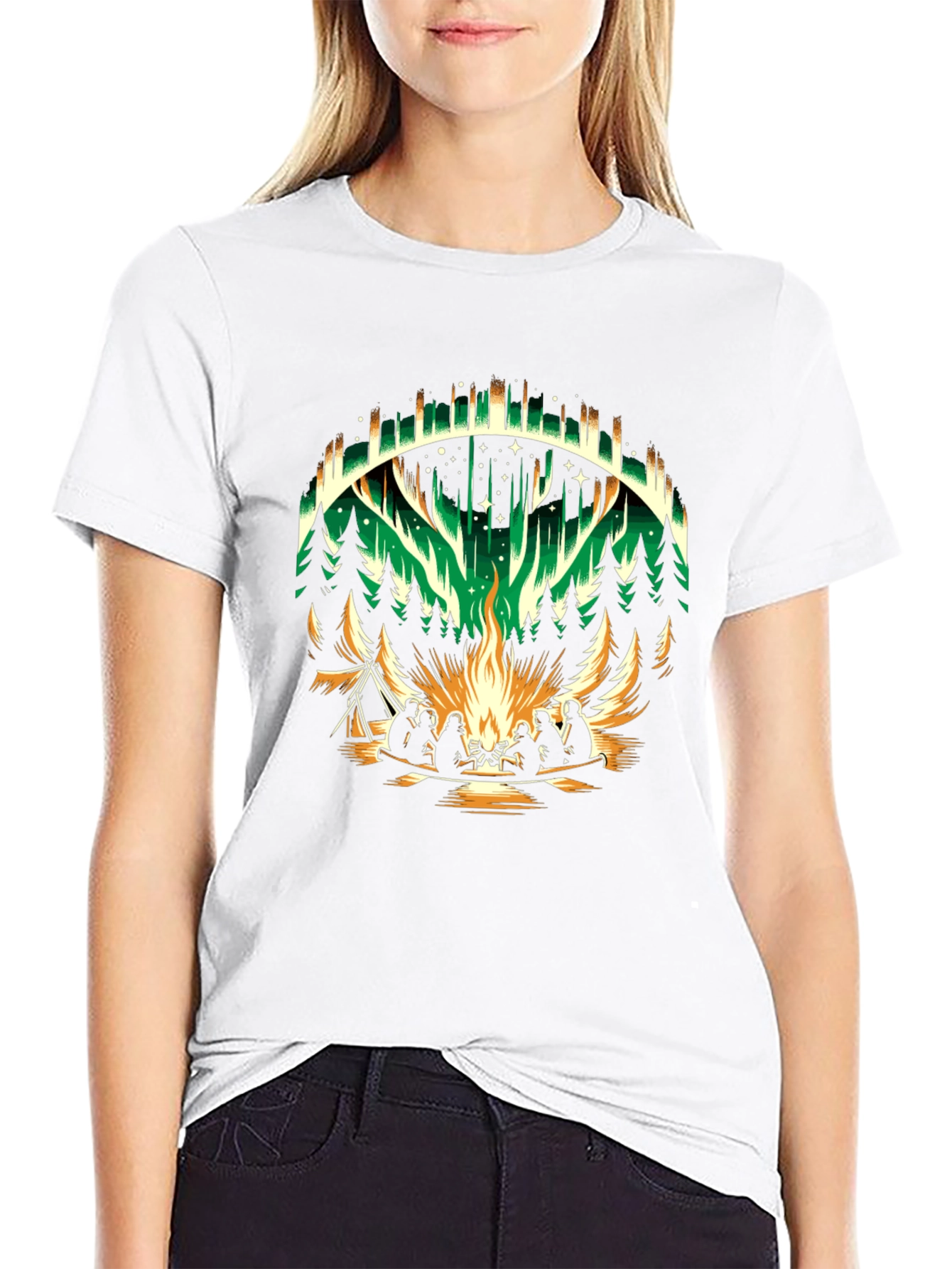 Aurora Campfire Graphic Tee