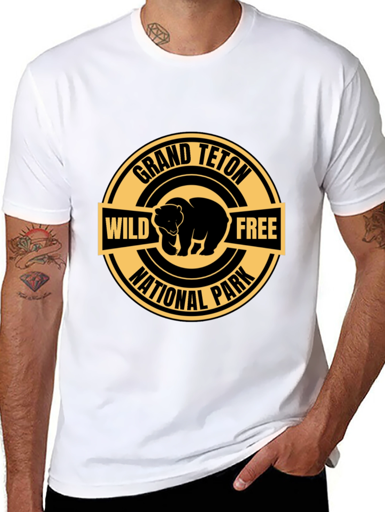 Grand Teton National Park Bear Graphic T-Shirt