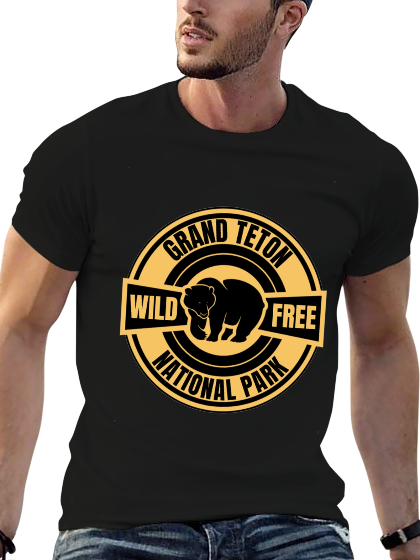Grand Teton National Park Bear Graphic T-Shirt