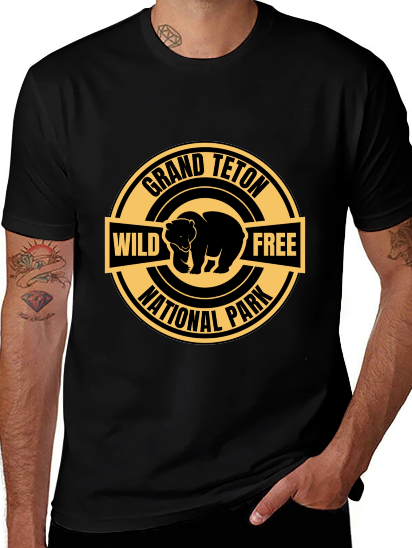 Grand Teton National Park Bear Graphic T-Shirt