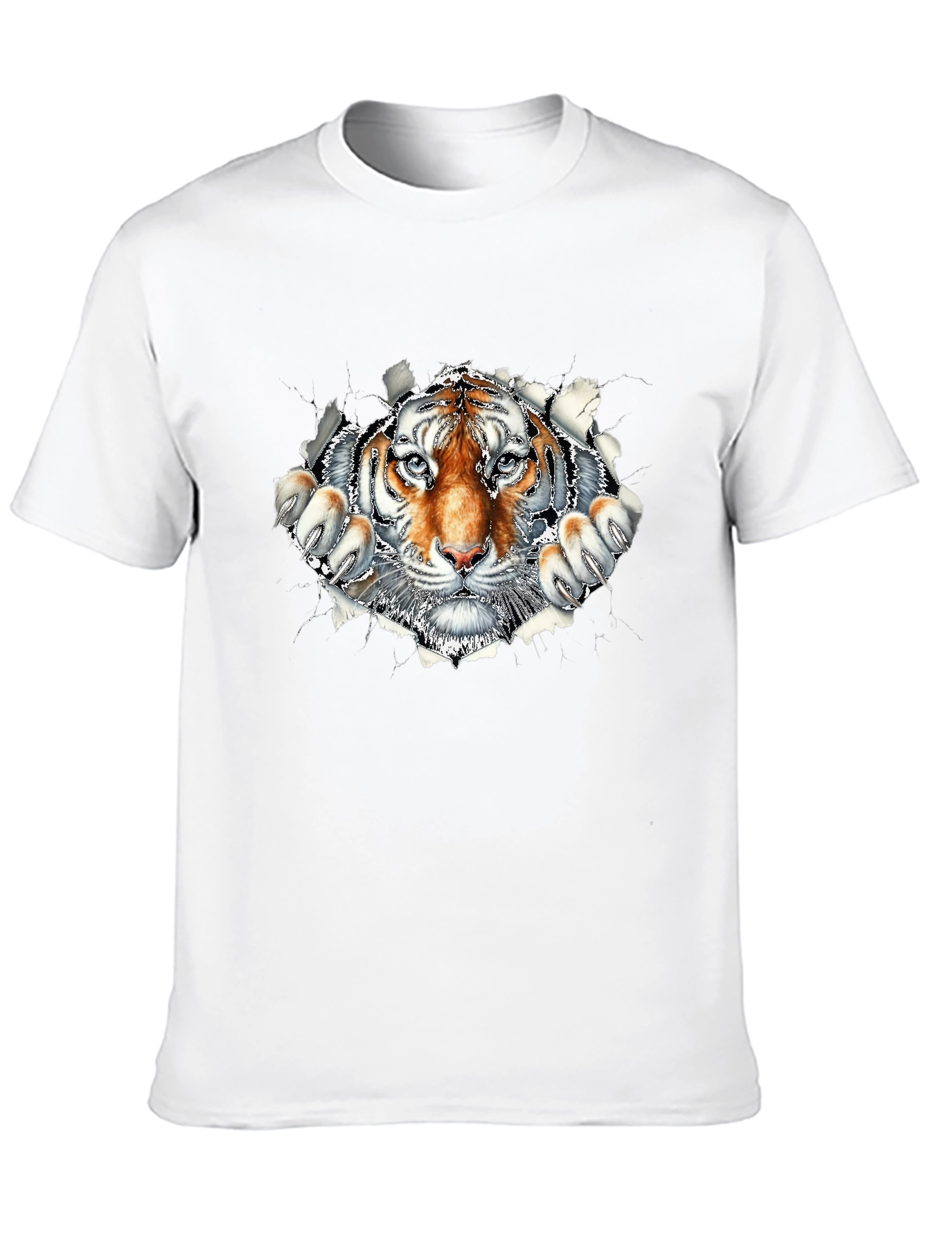 Tiger Graphic Print Black T-Shirt