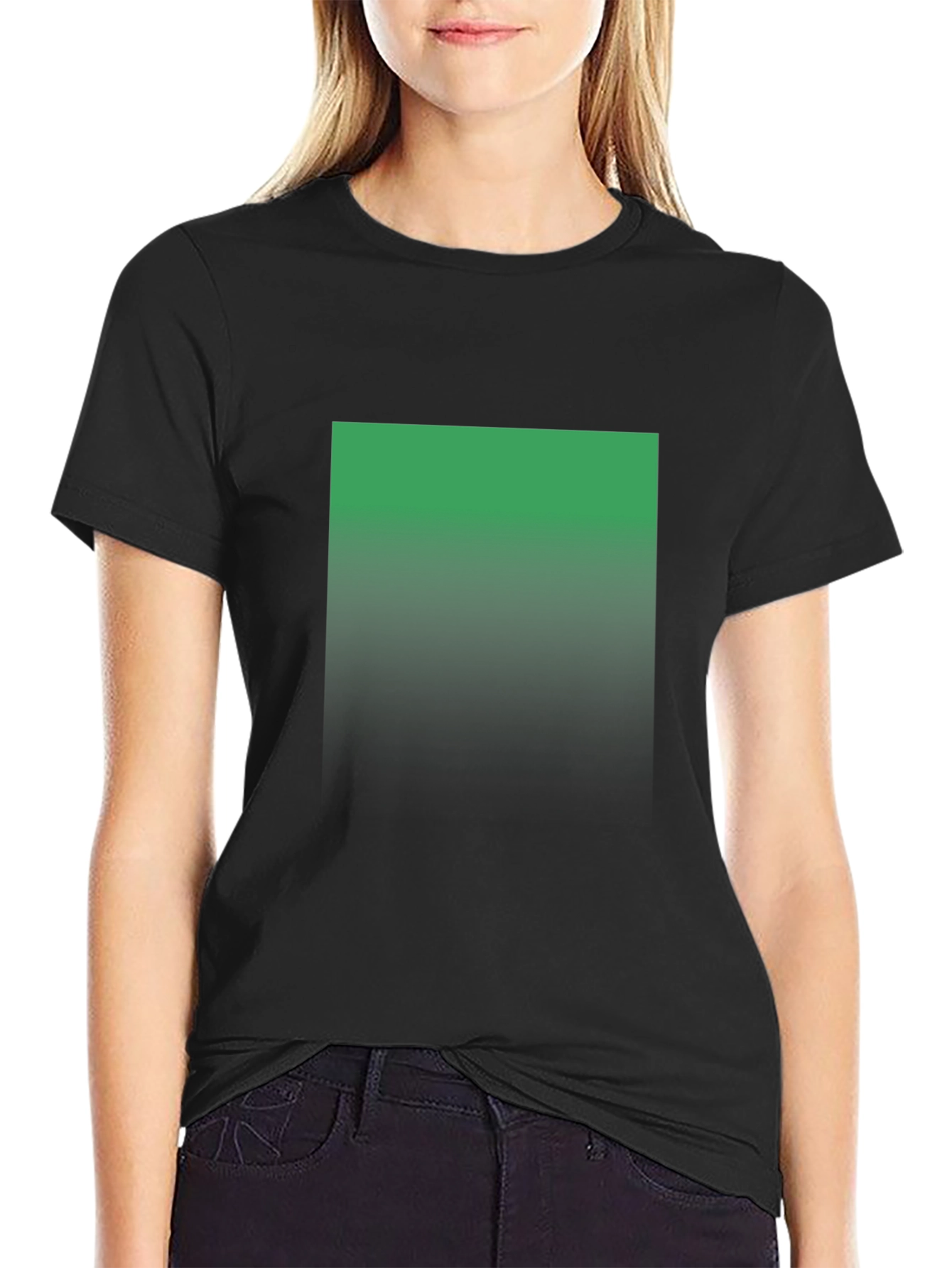 Emerald Fade Mens Black T-Shirt - Modern Style