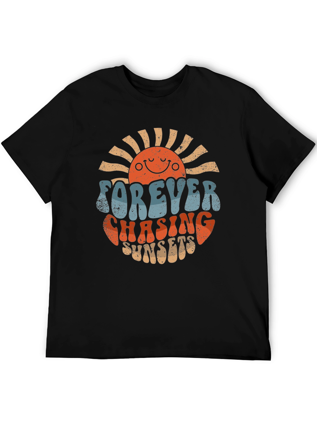 Retro Forever Chasing Sunsets Graphic T-Shirt