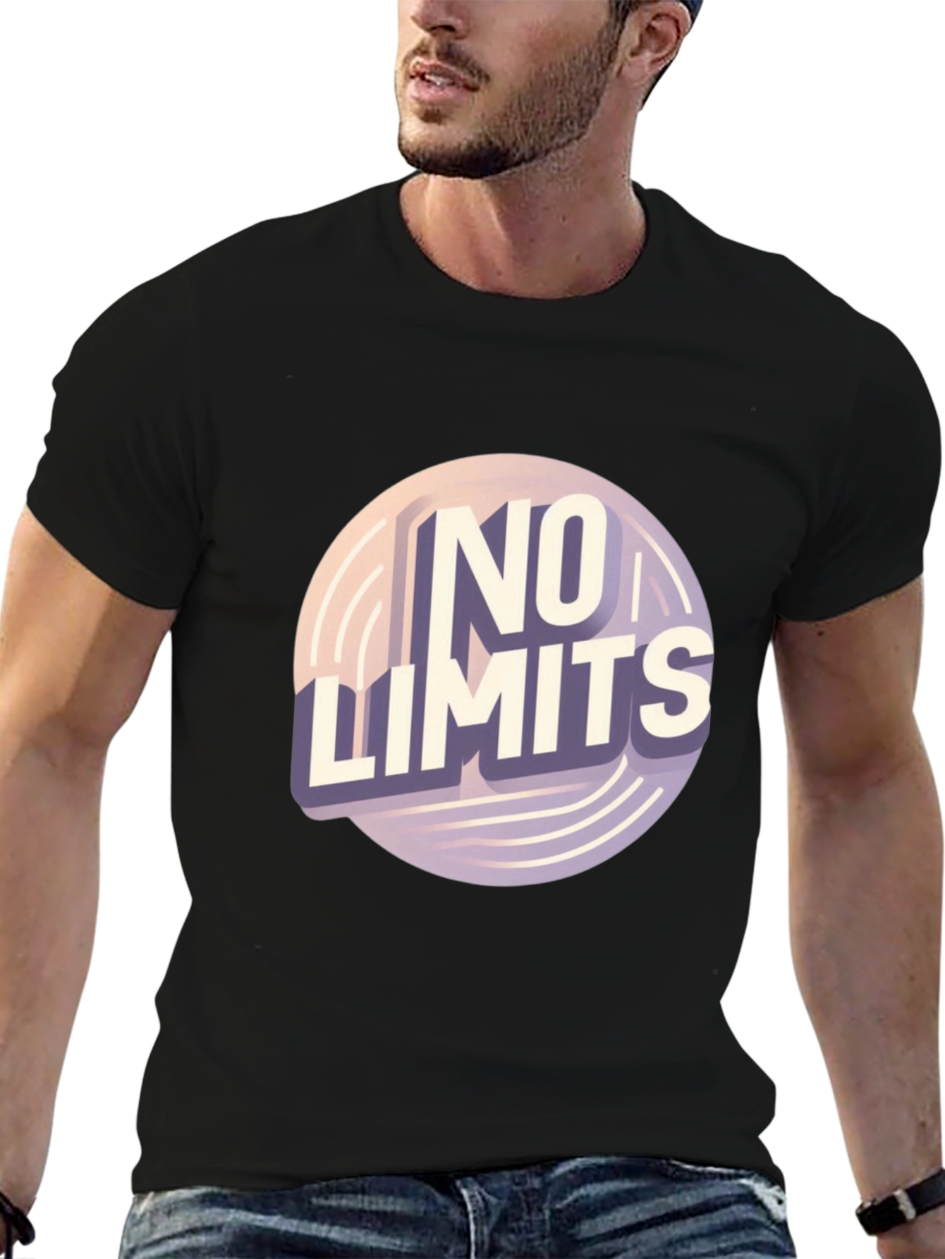 No Limits Graphic Tee - Stylish Cotton Blend