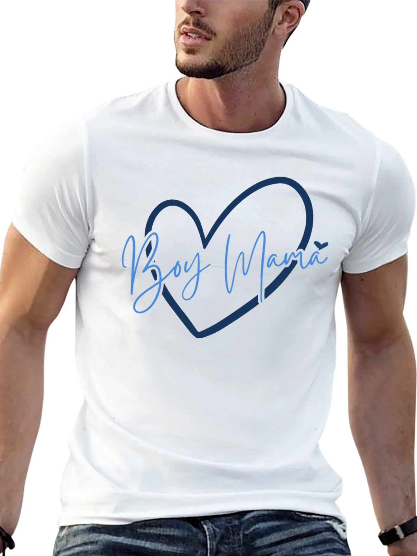 Boy Mama Heart Graphic Tee - Stylish Comfort