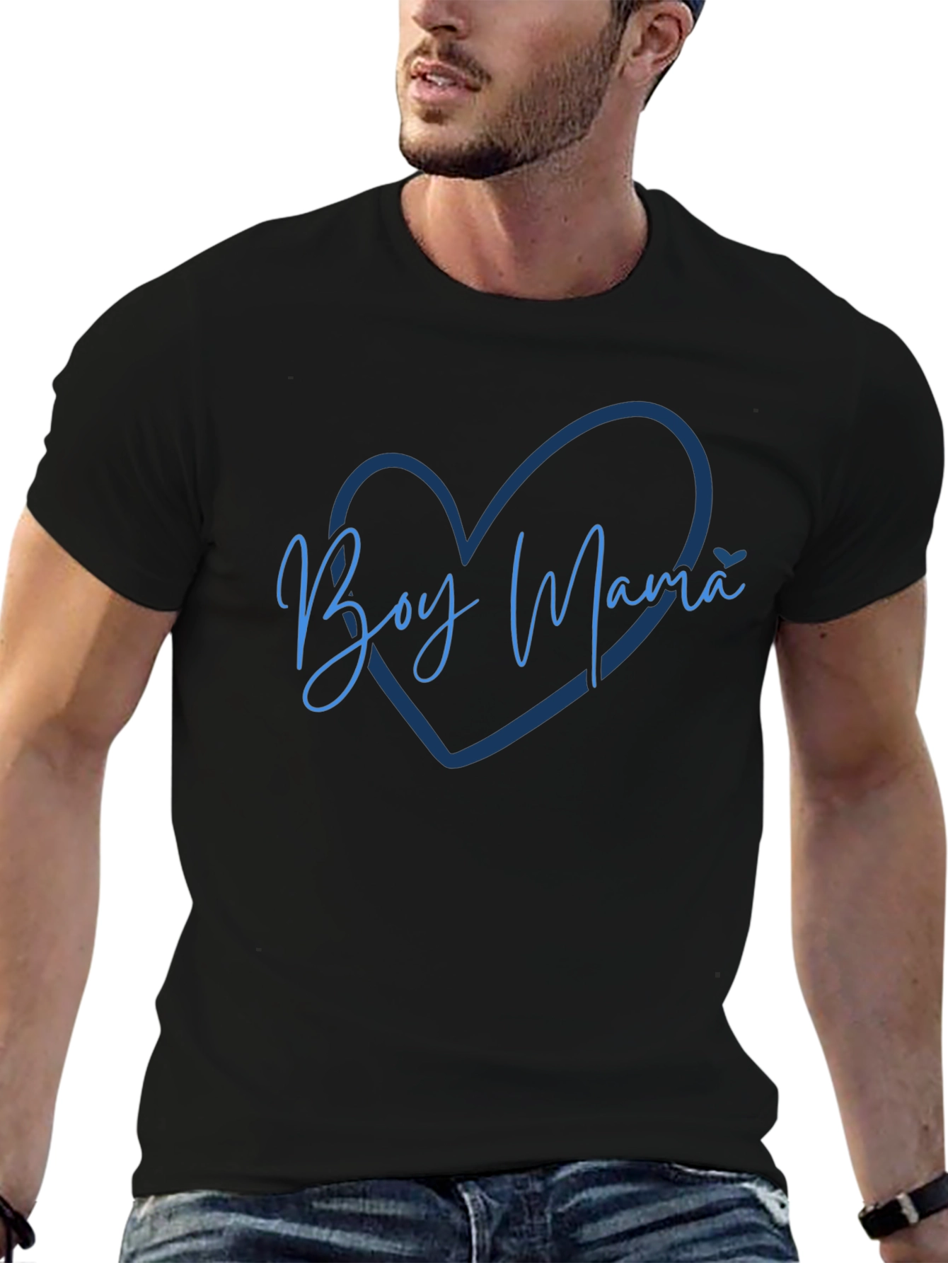 Boy Mama Heart Graphic Tee - Stylish Comfort