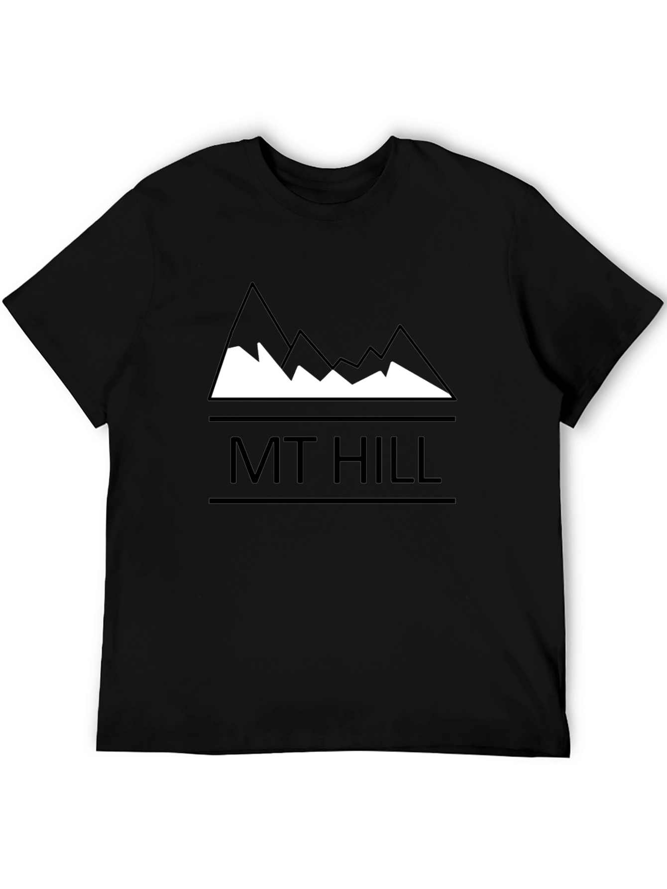 MT HILL Graphic Tee - Black Cotton Mountain Design