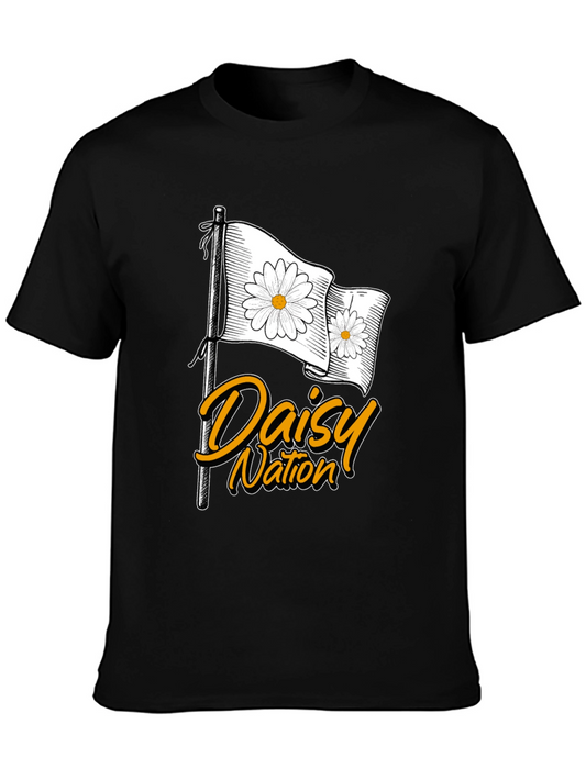 Daisy Nation Graphic T-Shirt - Black Cotton Tee