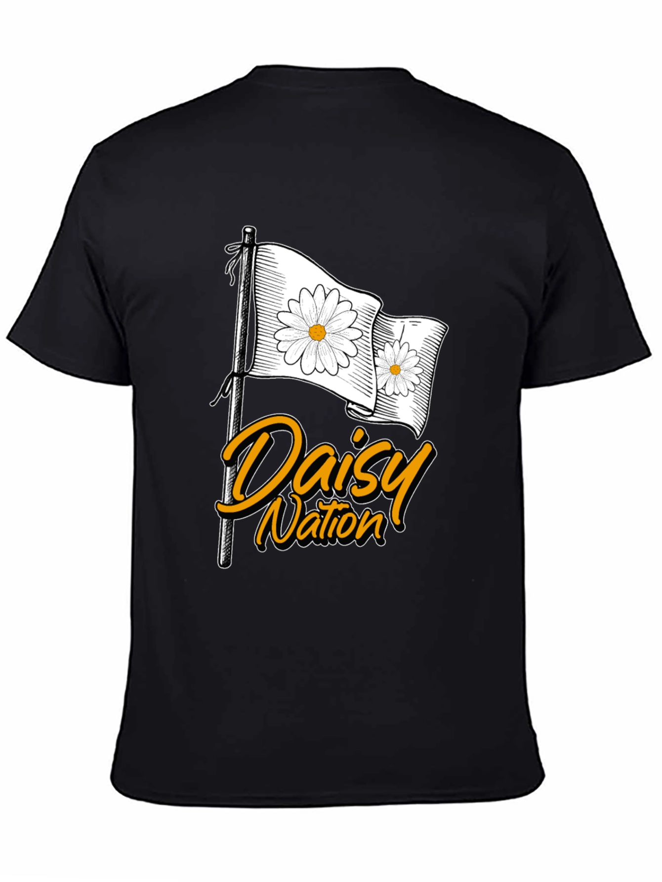 Daisy Nation Graphic T-Shirt - Black Cotton Tee